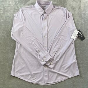 Rhone Commuter Shirt Slim Fit Mens Large Lavender Dusk Office Preppy Light